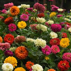 Zinnia elegans & hybrida